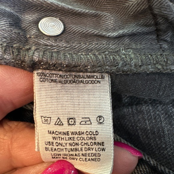 Free People Black Denim Cut Off Shorts Size 27 - Picture 4 of 4